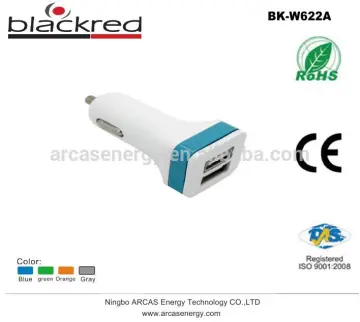 New color Dual 5V 2.1A USB Car Charger, 2 usb car charger, emergency car charger cell phone car charger with led light