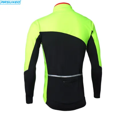 ARSUXEO 17D Breathable Quick Dry Winter Cycling Jacket with Back Pocket