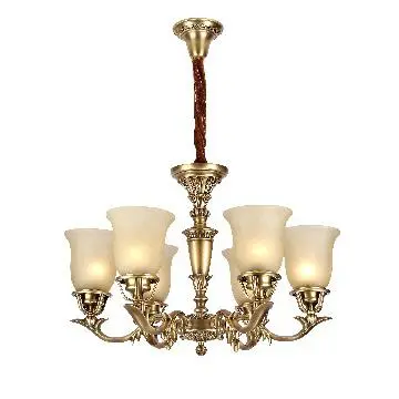 Glass Chandelier Brass Lighting