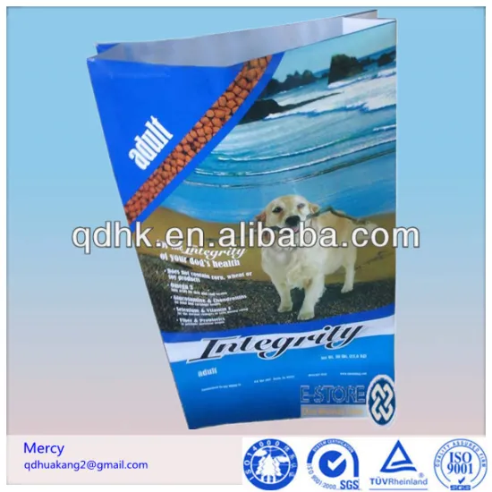 Free design hot sale cheap dog food packaging bag
