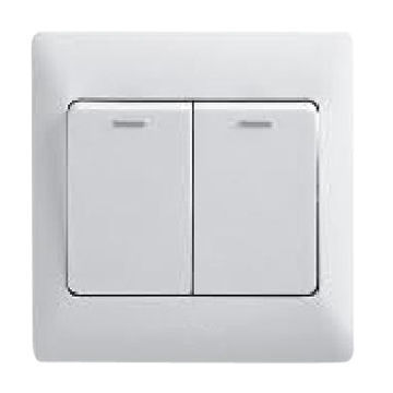 10A/250V/2-gang/2-way Switch, PC Frame