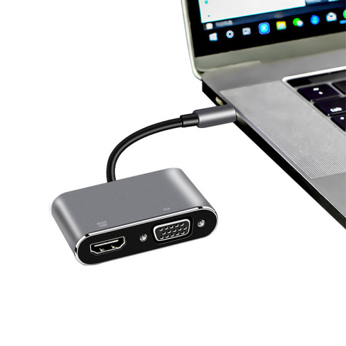 Adaptador HUB PARA HDMI VGA do Carregador USB3.0 Tipo-C