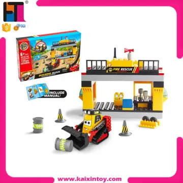 125PCS friction carton construction building block truck set on-u-mind blocks toy