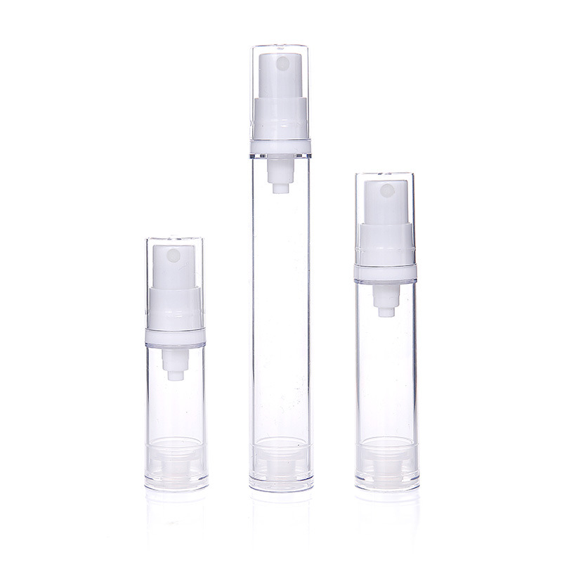 OEM -Kosmetikverpackung Hautpflege Kunststoff leer 5 ml 10 ml 15 ml luftlose Creme Fine Nebel Sprühpumpe Flasche