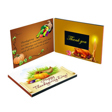 LCD Greeting Cards, 5-inch LCD, Video Automatic Playback, Magnetism Switch, Built-in Speaker