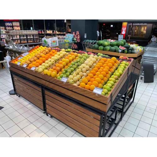 Présentoirs POP pour fruits et légumes à étagère en gondole