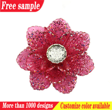 Wholesale colorful accessories shoe clips folwers