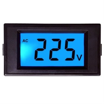 YB4835D Digital LCD AC Voltmeter - AC 20-500V Blue Display