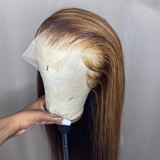Wholesale Raw Indian Cuticle Aligned  Virgin Human Hair Wigs Highlight Color Full Hd Lace Front Closure Wigs For Black Women