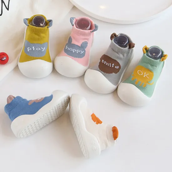 Cartoon Anti-Slip Toddler Shoes for Newborn Baby Boys and First Walkers