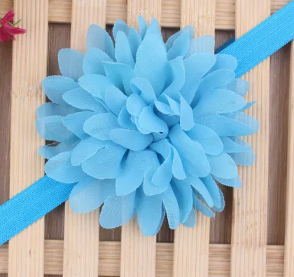2017 new trend wholesale children chiffon flower headbands