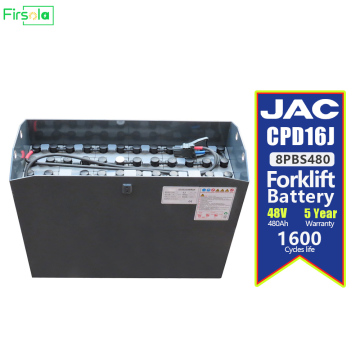 Batterie de traction 48V 480AH PZS JAC pour chariot élévateur