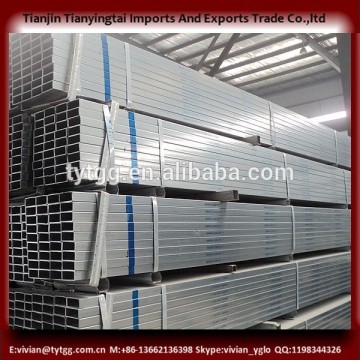 Q195/235 pre-galvanized square pipe with 60g/m2 zinc coating