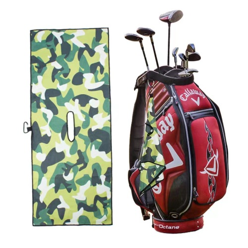 Custom waffle printed magnet golf towel