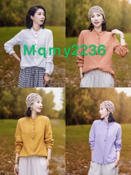 Button lace collar shirt