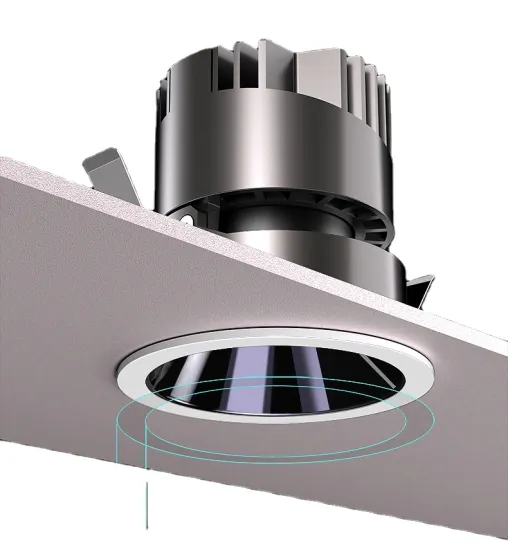 COB LED Recessed Downlights: Adjustable Beam Angles in 7W, 10W, 12W, and 15W