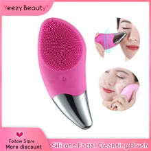 Electric Silicone Facial Cleansing Brushs Mini 2 Sonic Vibration Pore Massages Skin Faces Brush Cleaner Deep Pore face scrubber