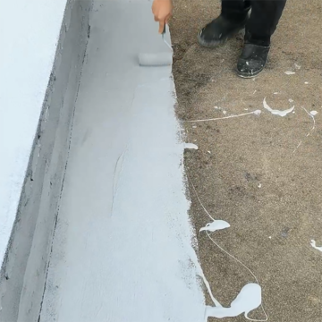 Revêtement imperméable en acrylique pour la salle de bain et le toit en béton.