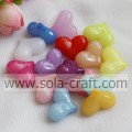 Wholesale Jelly Heart Chunky Opaque Acrylic Smooth Beads