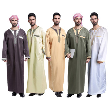 Shinning Fabric Embroidery Mens Morocco Robe For Africa