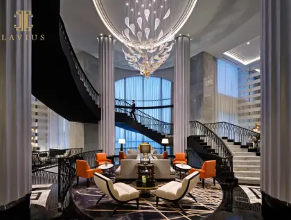 Flower beveled bohemia crystal hotel chandelier