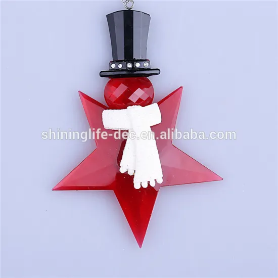 new style christmas decoration Snowman Star ornament