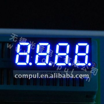 Blue Color 0.36 Inches 4 Digits 7 Segments LED Display with Common Cathode
