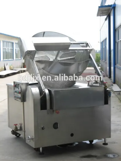 Gas 200L industrial broad beans frying machine