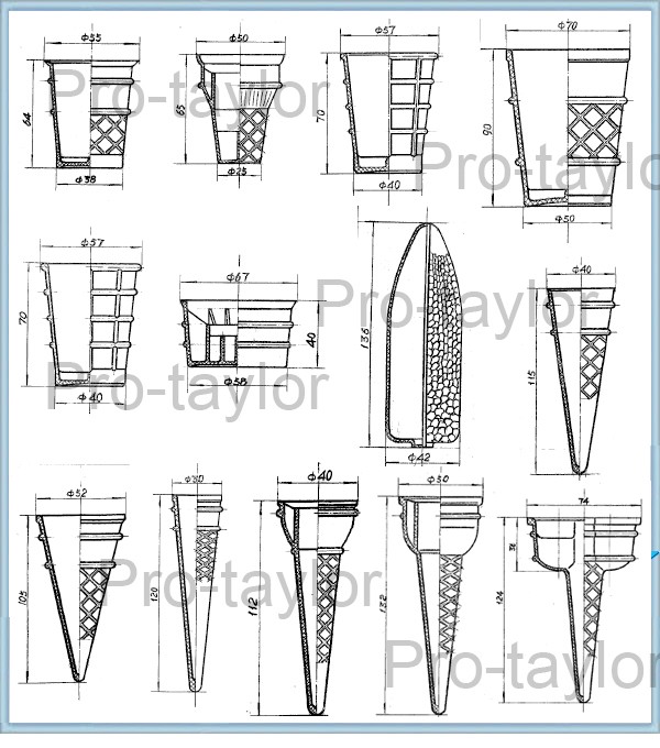 machinery sales ice cream cone maker/ industrial waffle cone machine