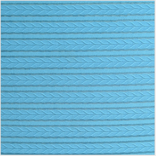 Lake Blue Mesh Striped Knitted Jacquard Fabrics