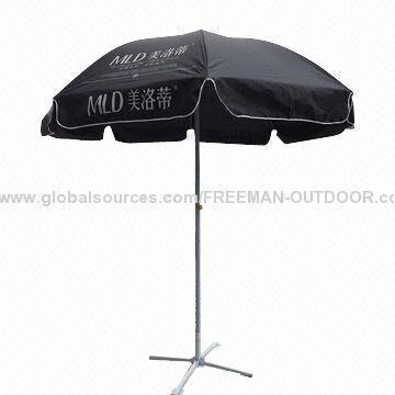 Black Promotional Beach Umbrella, CE-certified