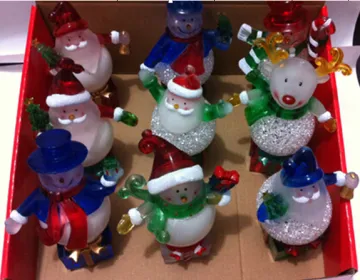 Colorful Mini Night Light Santa Snowman And Reindeer