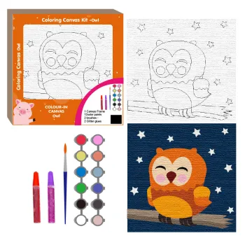 Custom Non-Toxic Wooden Canvas Painting Kit for Animal Lovers' Kids