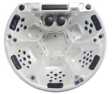 CE/CB/SAA approved unique design round whirlpool tub for 6-person