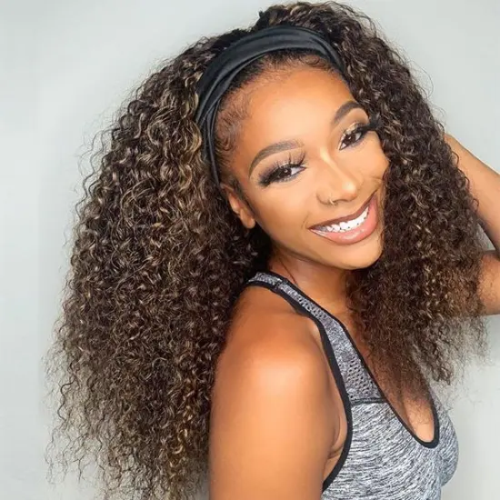 24.9$ Only High Quality Human Hair Headband Wig Wholesale Full Machine Made Non Lace Front Braided Headband Braid Wig