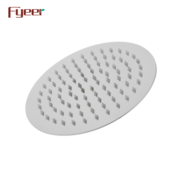 Fyeer Hot Sale: 8 Inch Ultra Thin Round Silver 304 Stainless Steel Bathroom Rain Shower Head with 3 Year Warranty