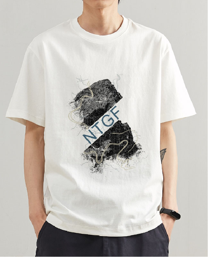 T-shirt masculin en tissu CVC