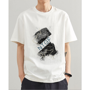 Heren T-shirt gemaakt van CVC-stof