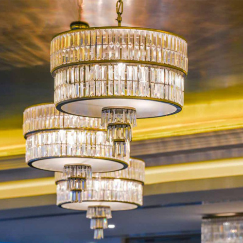 Large project hotel lobby glass crystal chandelier