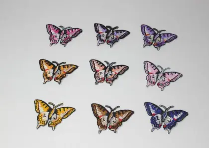 Lovely butterfly cheap custom embroidery patch
