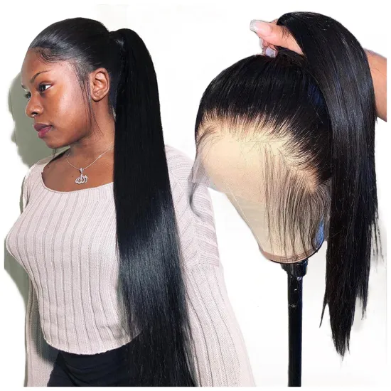 Straight Full Transparent 360 Lace Frontal Wig Raw Indian Virgin Human Hair Wholesale Glueless Hd Lace Lace Front Wig Vendor