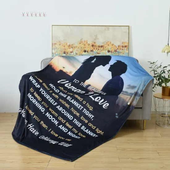 HOME Letters 3D Printed To My Daughter Express Love Blanket on Bed Home Textiles Christmas Gift Thicken Blankets