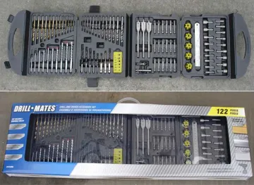 122PCS Drills & Bits Set(HEX SHANK DRILLBIT/SCREWDRIVER BIT/WOOD SPADE BIT)