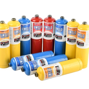 UWELD Small Bottle Mapp Propane Oxygen Gas Cylinder for Soldering and Brazing