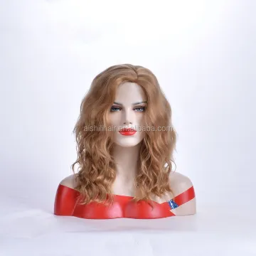 lolita wig Synthetic Wigs golden color water wave hair synthetic hair Wig for Women