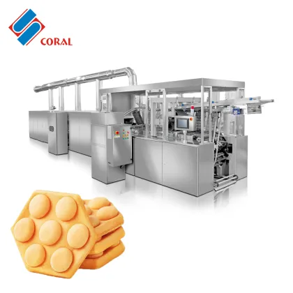 High Capacity Industrial Waffle Production Line Machine for Snack Foods