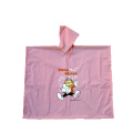 Children pink rain poncho with for girls