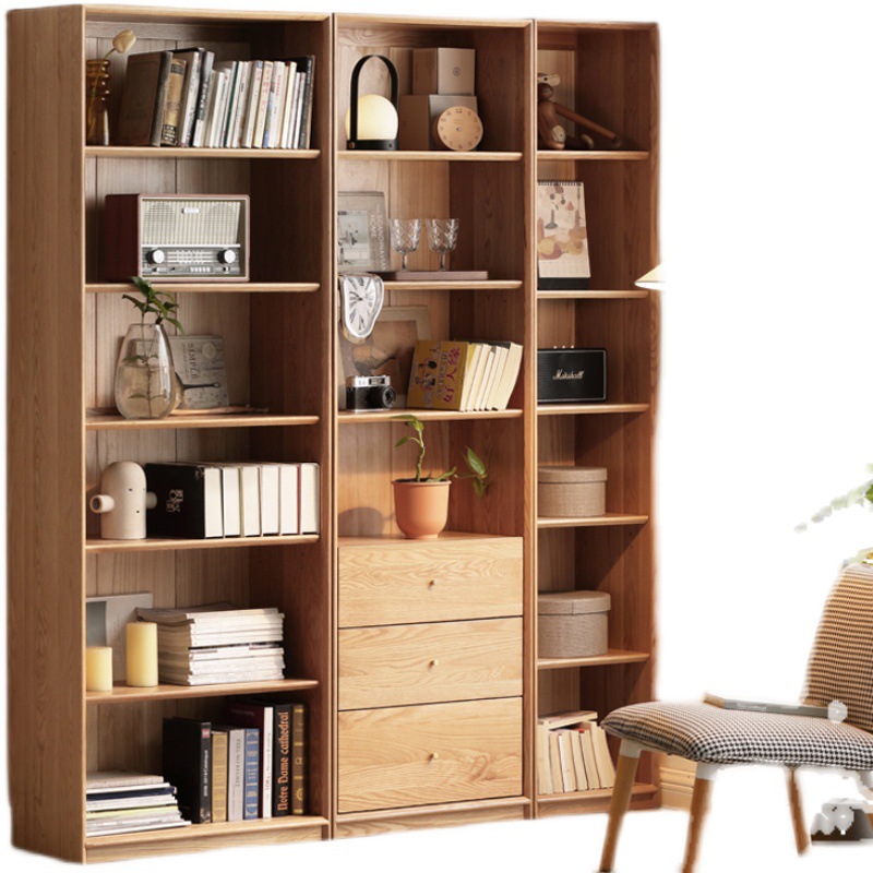 Wooden Bookcase Wall for Livingroom