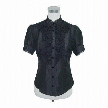 Short-sleeves blouses, made of cotton fabric