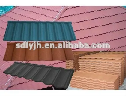 JINHU color stone steel coated roof tile